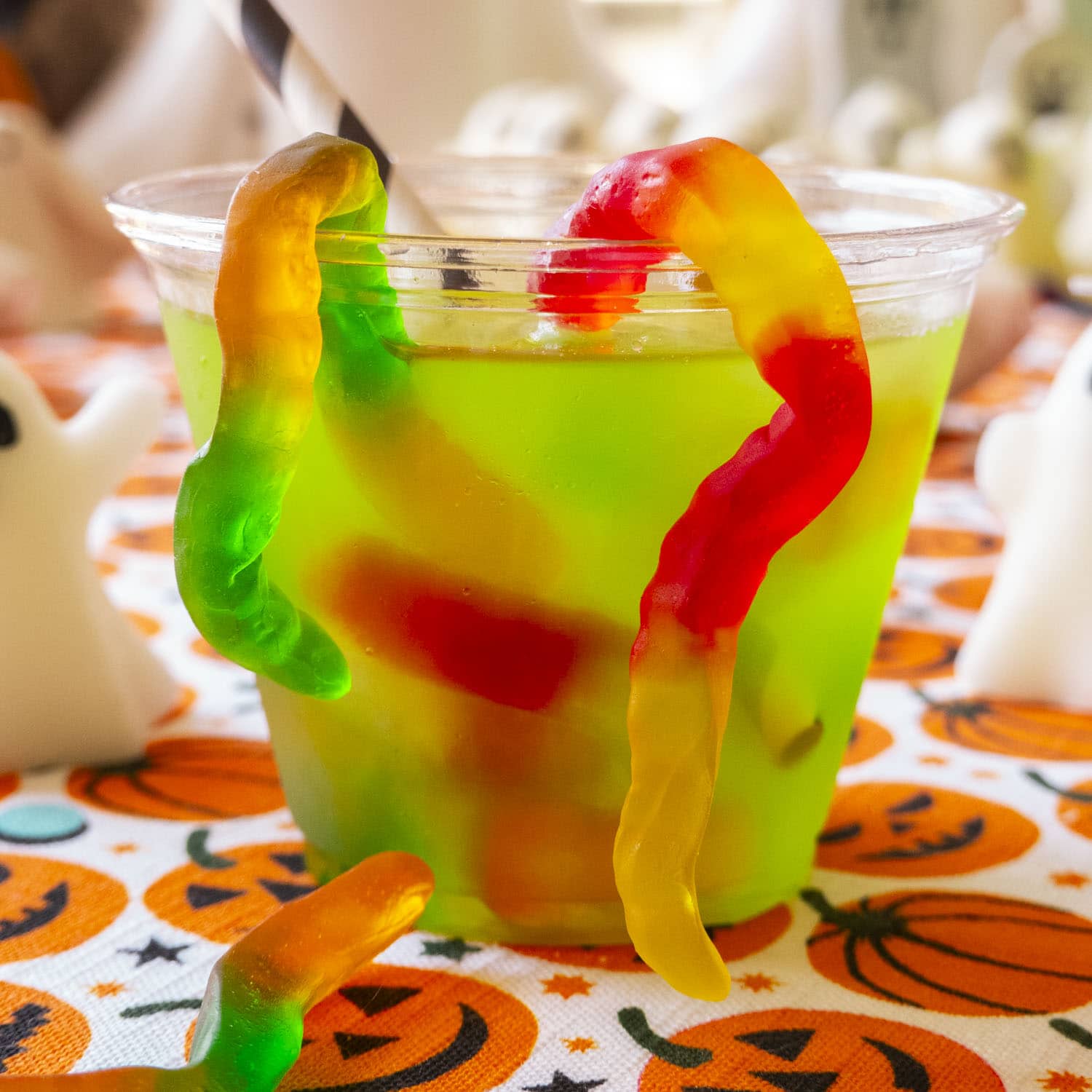 DIY Gummy Worm Ice Cubes for Your Best Halloween Punch
